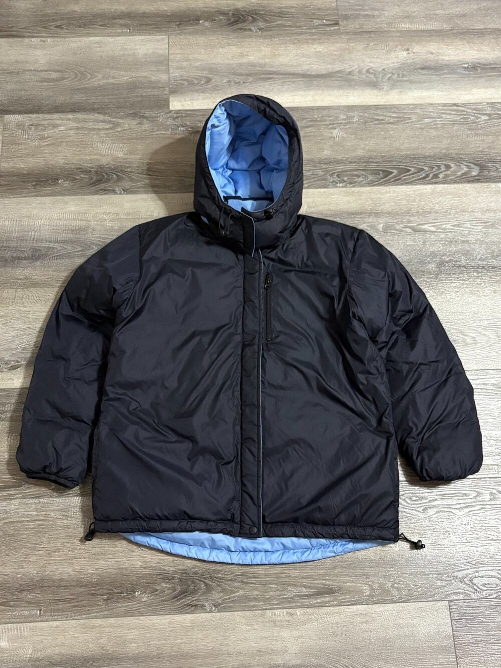 Land’s End Blue Reversible Goose Down Puffer Jacket Outdoors - Women’s Large